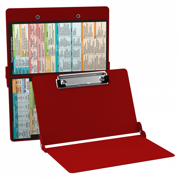 WhiteCoat Clipboard® - Red Diagnostic Sonography Edition